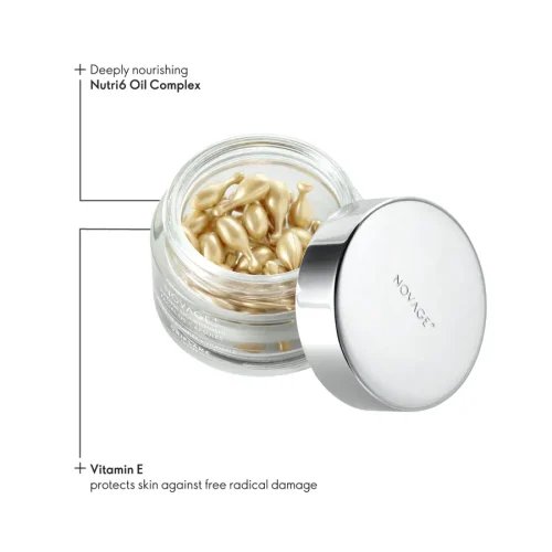 42256 Oriflame - Viên dầu dưỡng da mặt Oriflame Novage+ Intense Nourishment Facial Oil Capsules chứa 6 loại dầu dưỡng da giúp nuôi dưỡng tăng cường - 30 viên - MUA 2 sản phẩm với giá chỉ còn 579k/sp 5 viên dầu dưỡng da mặt oriflame novage+ Intense Nourishment Facial Oil Capsules 42256
